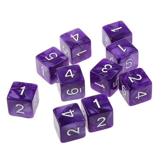 Jeu de dés violet