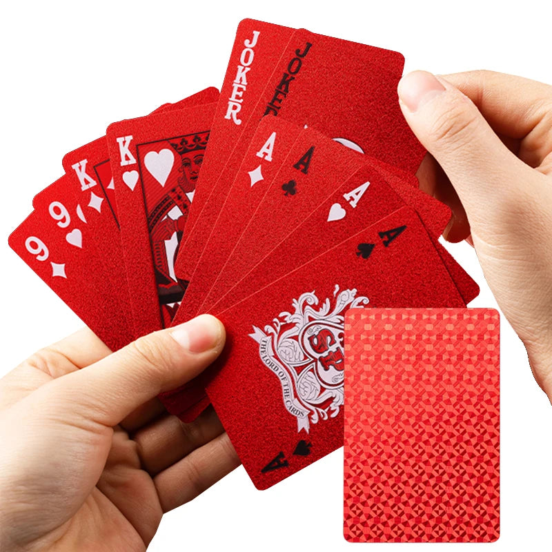 Jeu de cartes rouge